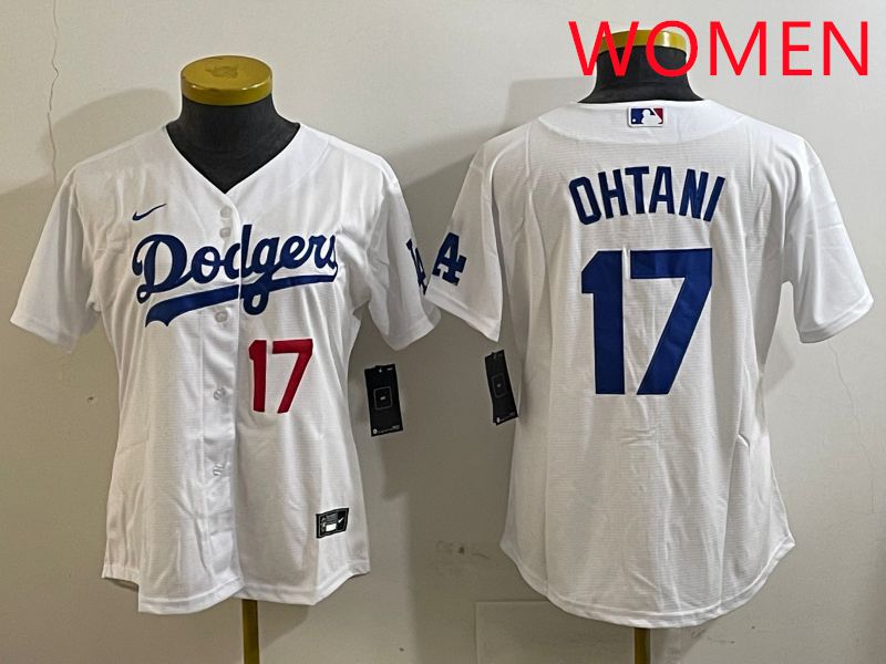 Women Los Angeles Dodgers #17 Ohtani White Game 2025 Nike MLB Jersey style 3187->youth mlb jersey->Youth Jersey